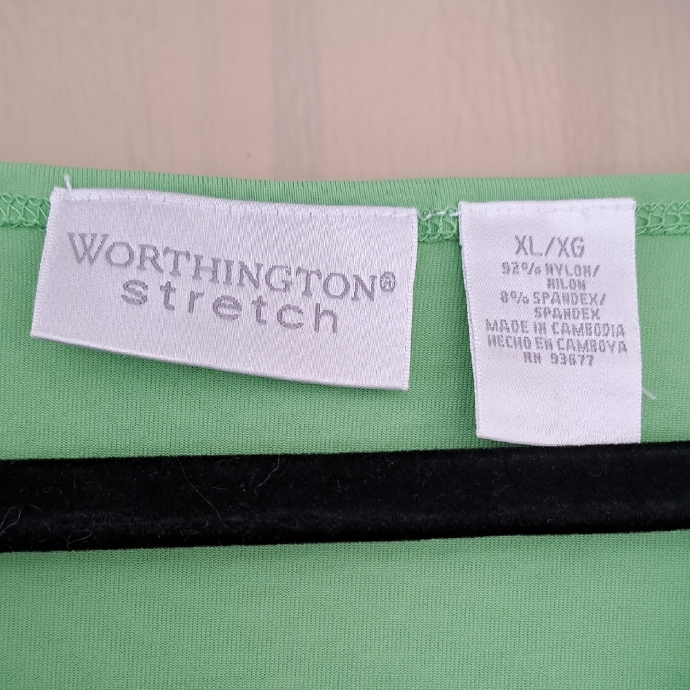 Worthington Stretch Vibrant V-Neck Tank Tops - Red, Yellow, Green - Picture 4 of 12